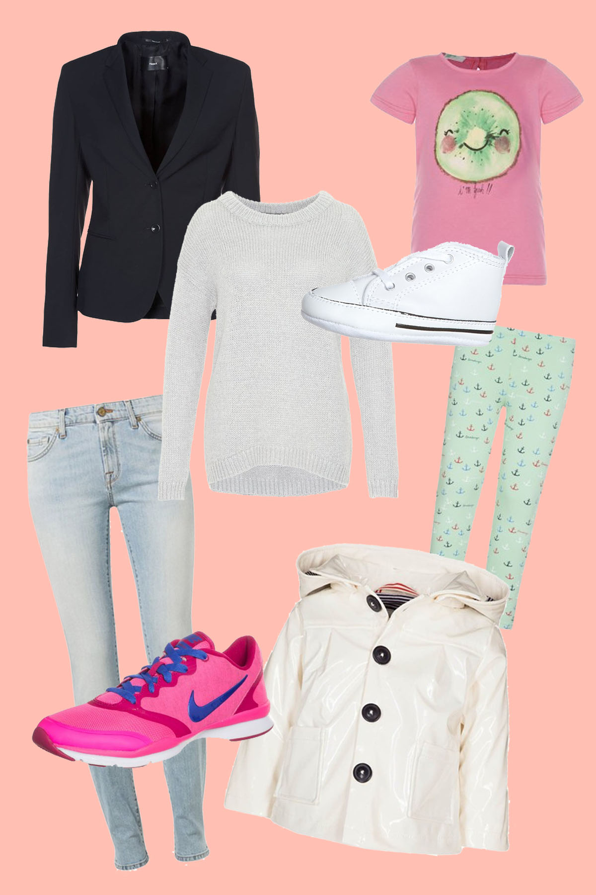 Outfit, Produkte, Madeleine & Izzy, Nike, Converse, Baby-Chucks, Petit Bateau Regenjacke