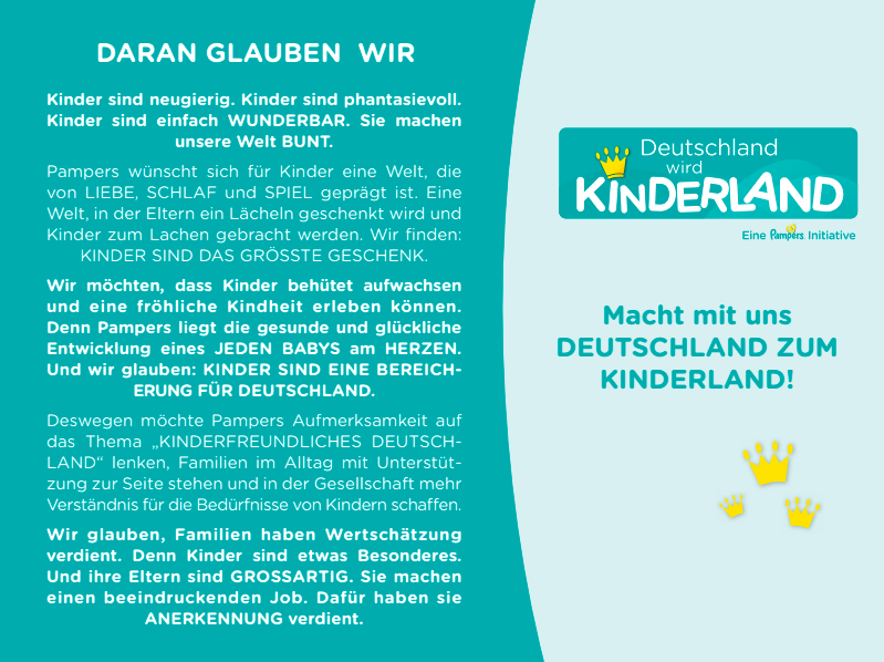 Manifest Pampers Initiative / Deutschland wird Kinderland